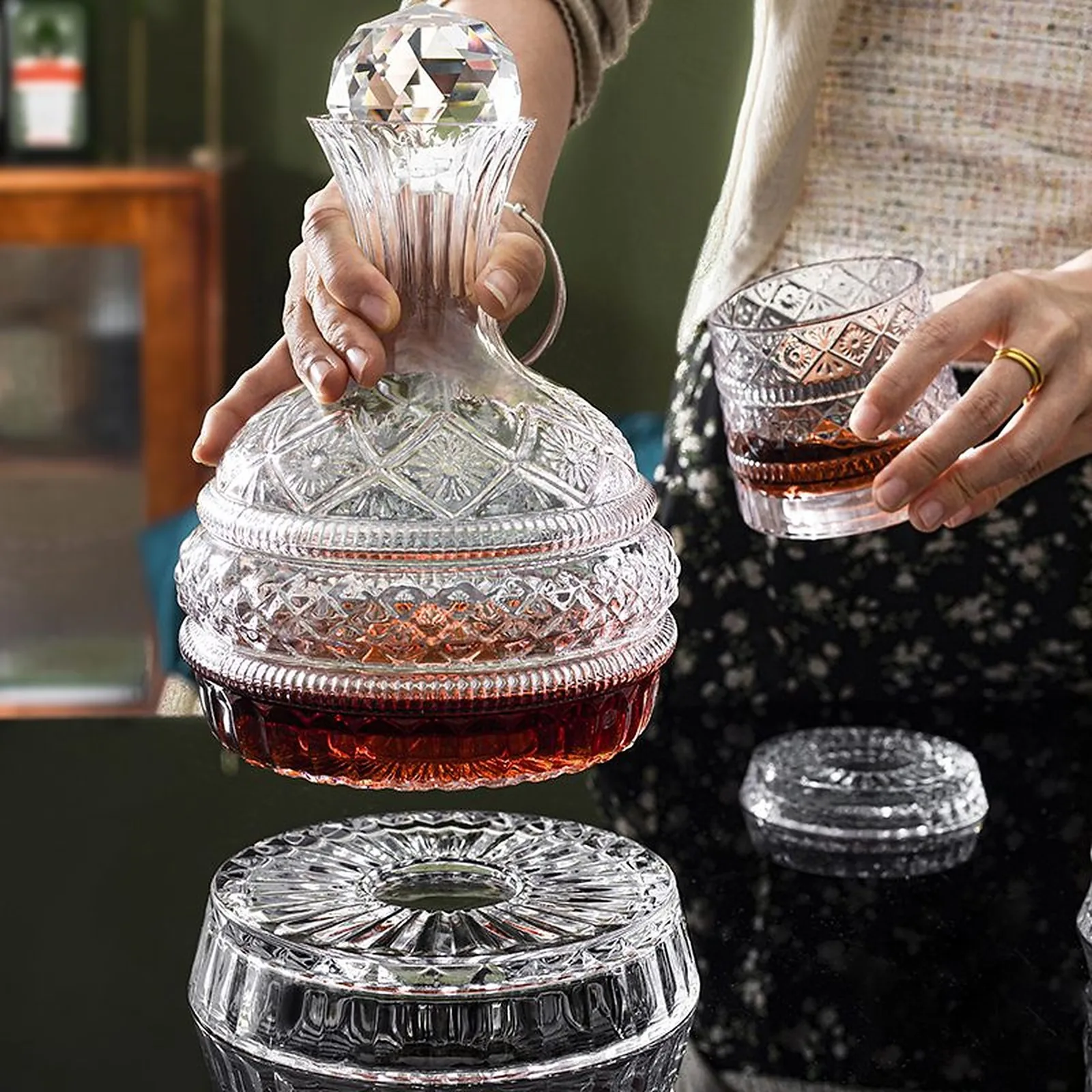 Decanter & Bar Sets — Star-Cut Decanter Sets