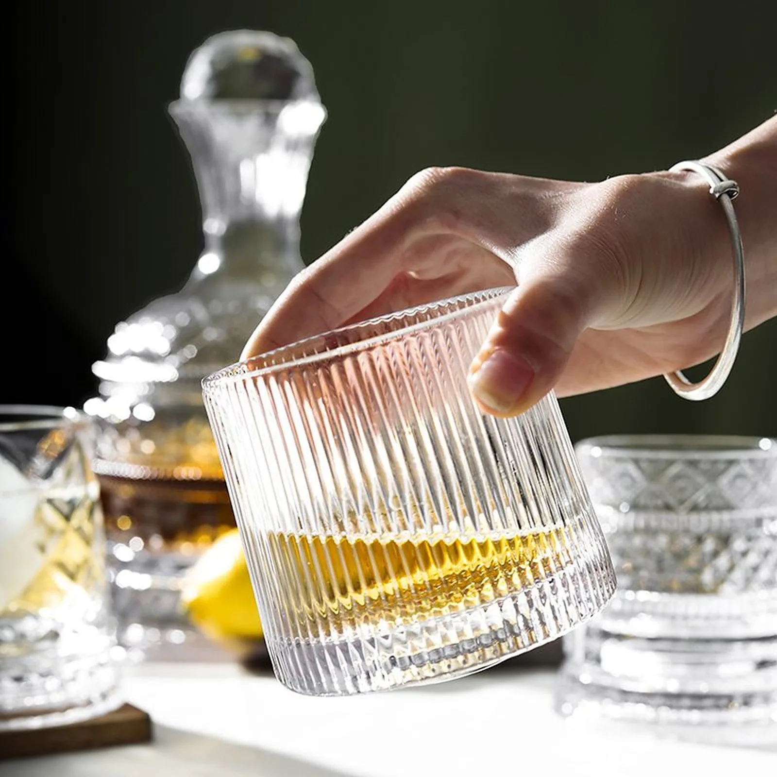 Decanter & Bar Sets — Star-Cut Decanter Sets