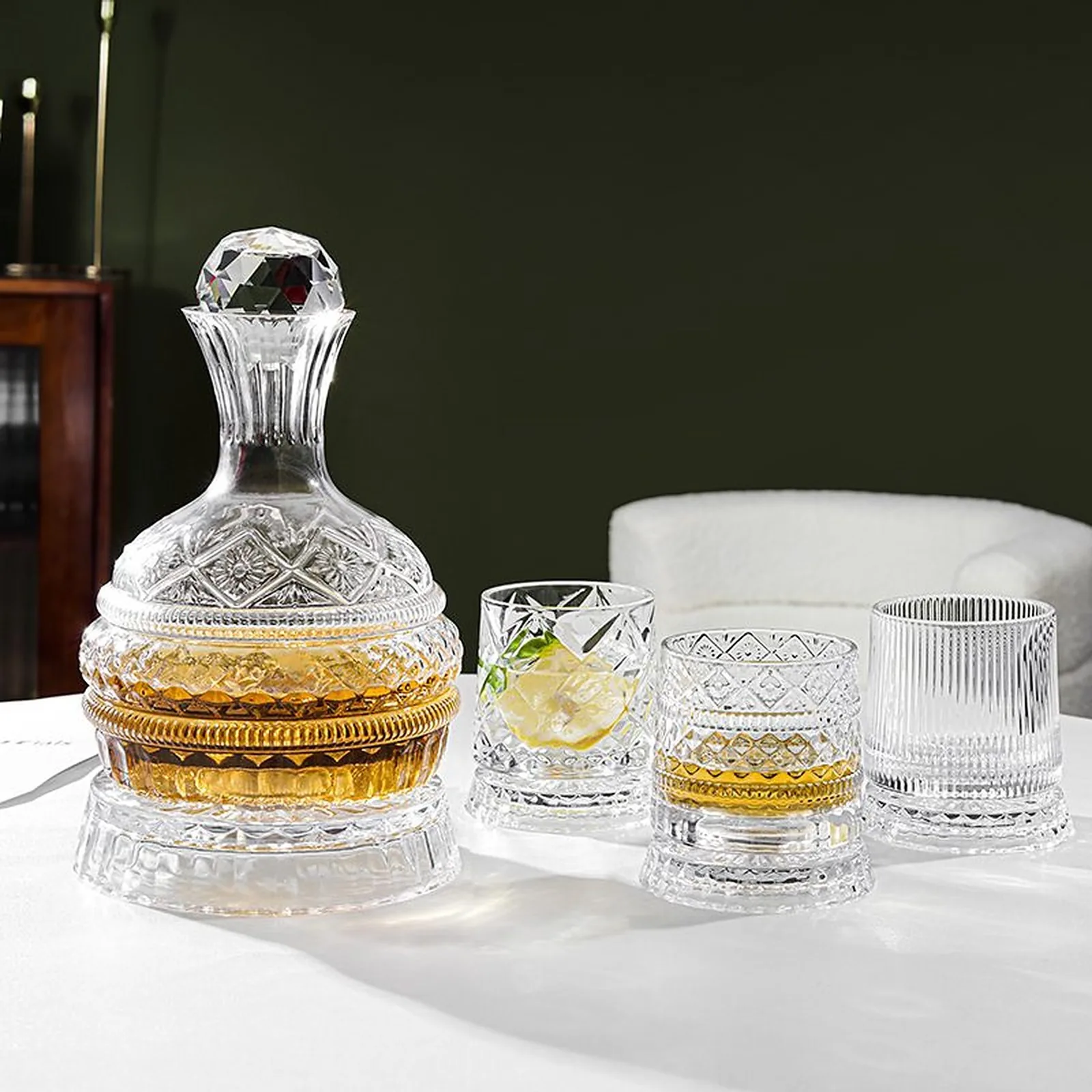 Decanter & Bar Sets — Star-Cut Decanter Sets