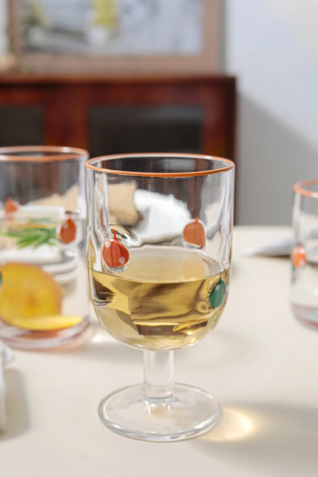 Hand-Painted Fruit Glassware — Hand-Painted Fruit Glassware