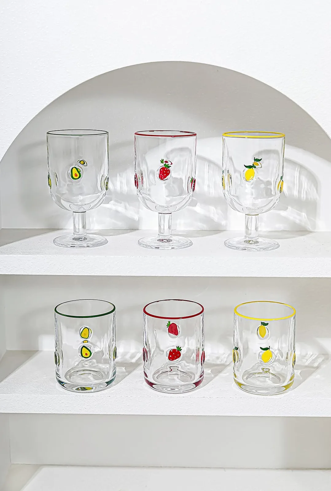 Hand-Painted Fruit Glassware — Hand-Painted Fruit Glassware