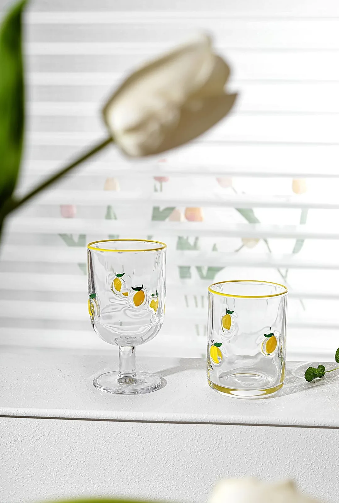 Hand-Painted Fruit Glassware — Hand-Painted Fruit Glassware