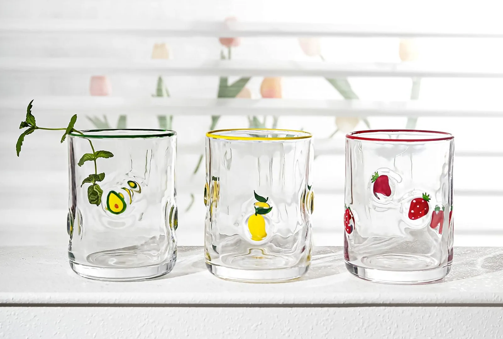 Hand-Painted Fruit Glassware — Hand-Painted Fruit Glassware
