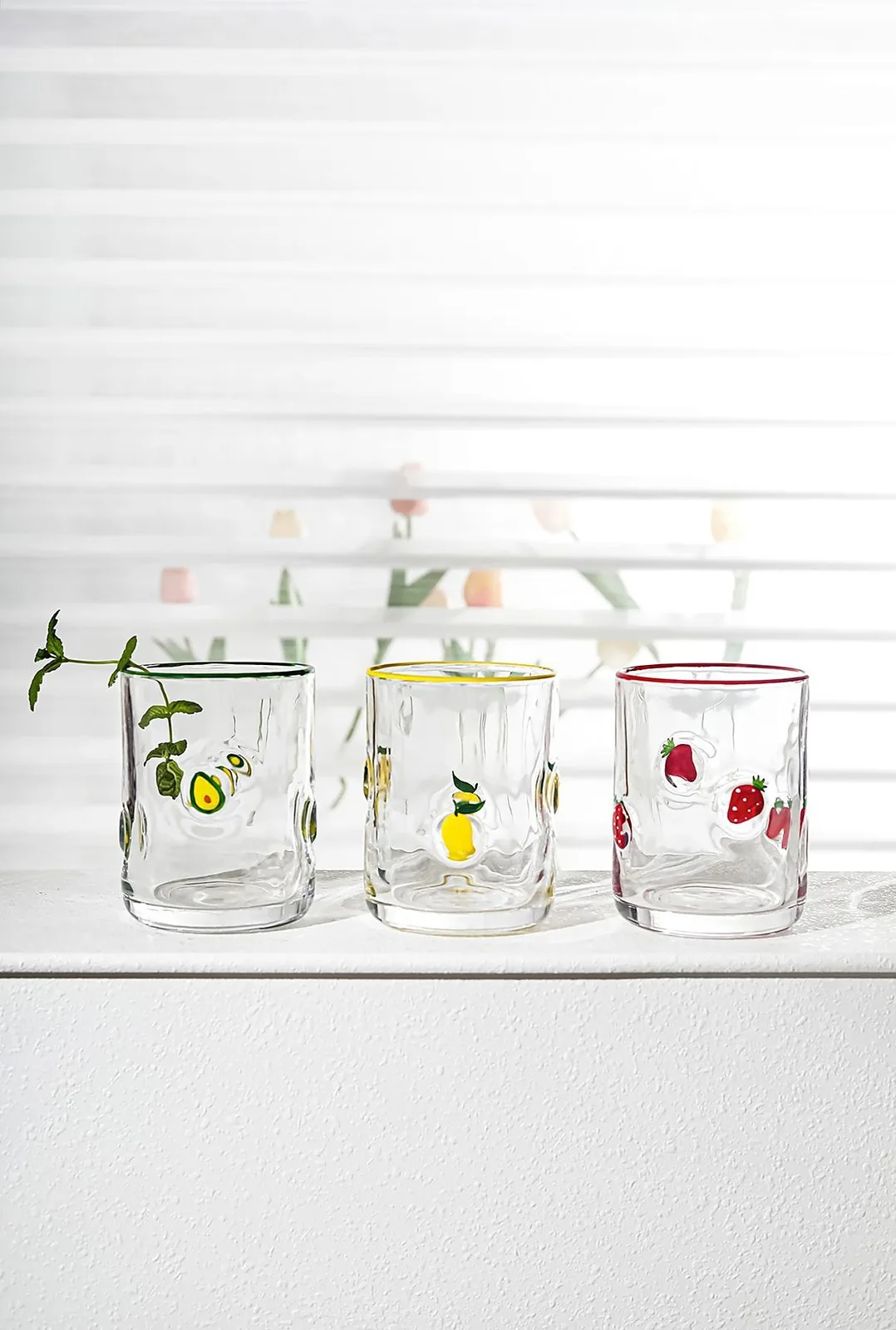 Hand-Painted Fruit Glassware — Hand-Painted Fruit Glassware
