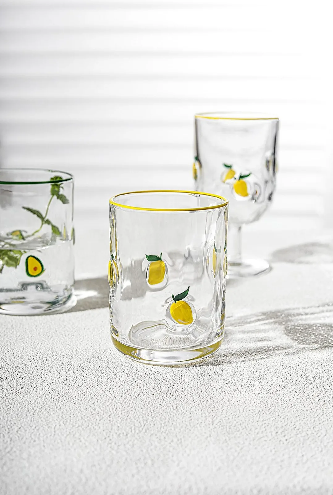 Hand-Painted Fruit Glassware — Hand-Painted Fruit Glassware