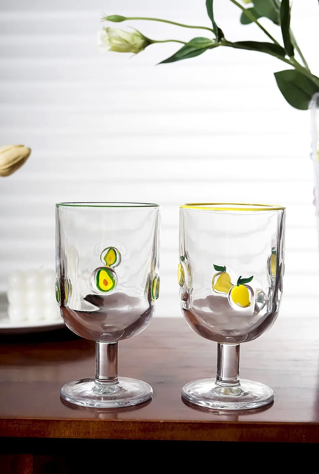 Hand-Painted Fruit Glassware — Hand-Painted Fruit Glassware
