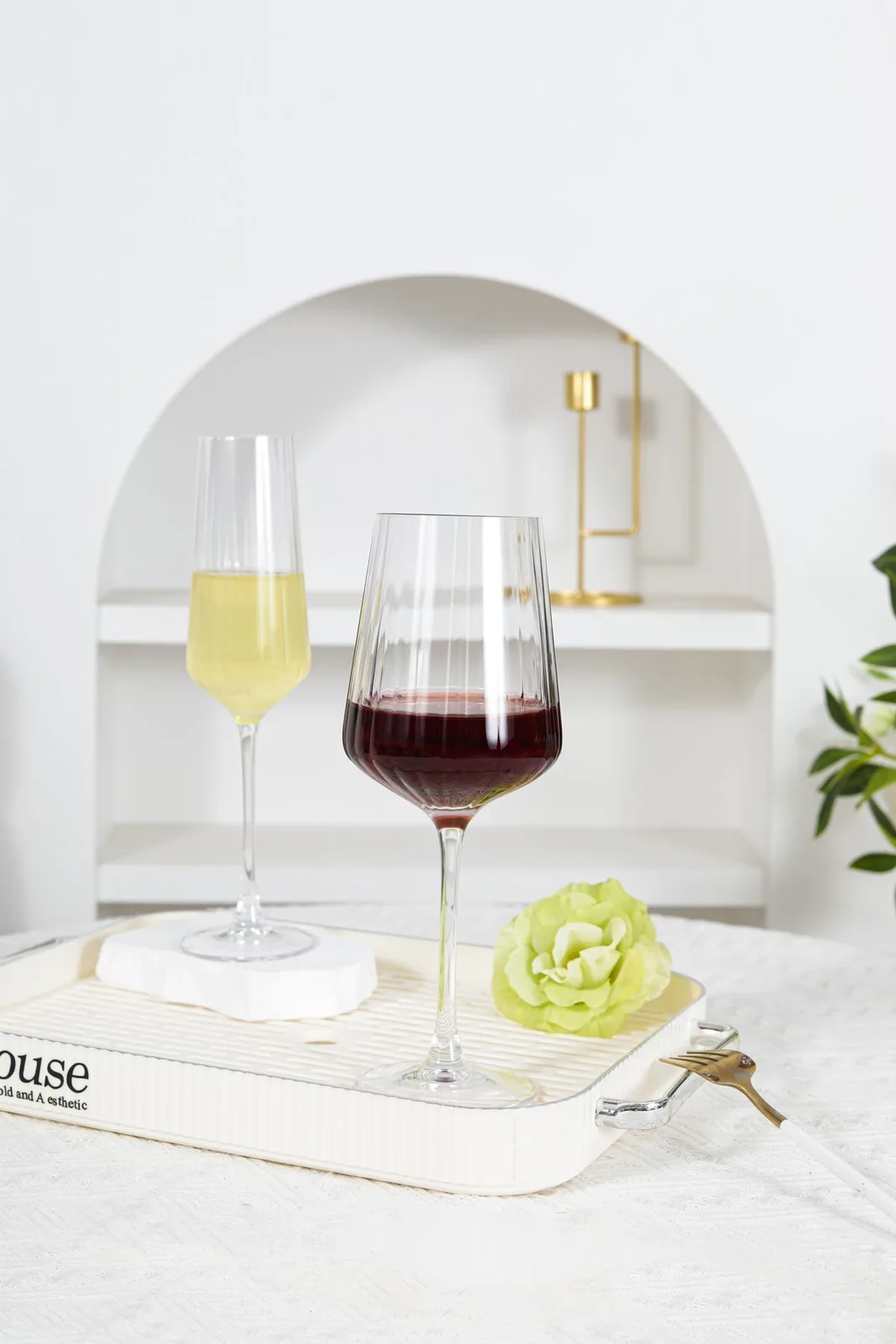Hand-Blown Stemware Collection — Ribbed & Optic Stemware