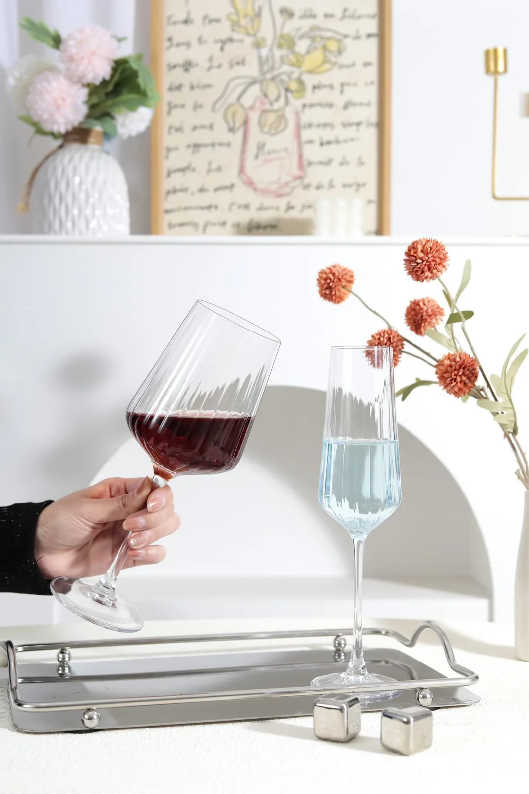 Hand-Blown Stemware Collection — Ribbed & Optic Stemware