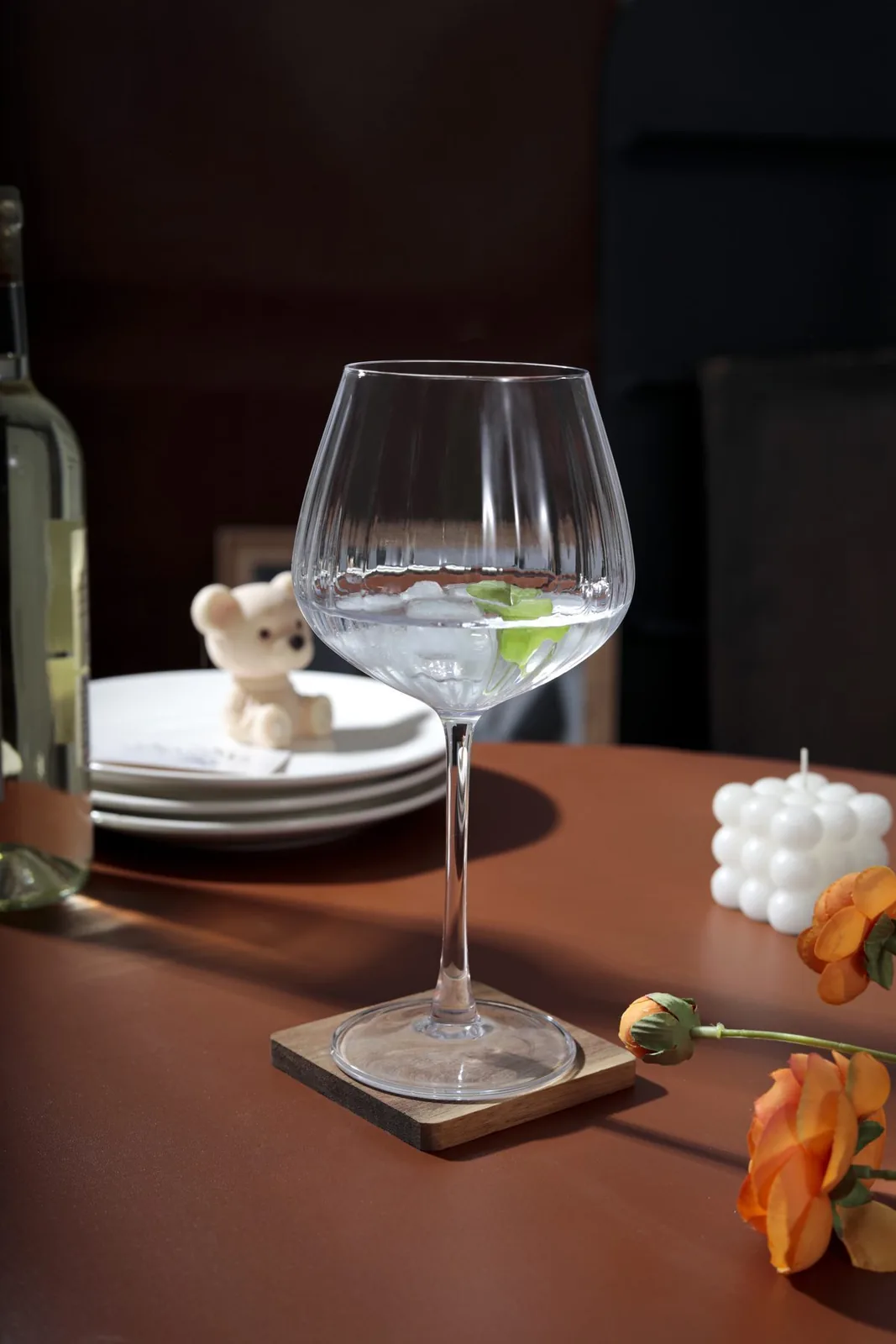 Hand-Blown Stemware Collection — Pumpkin Goblets Collection