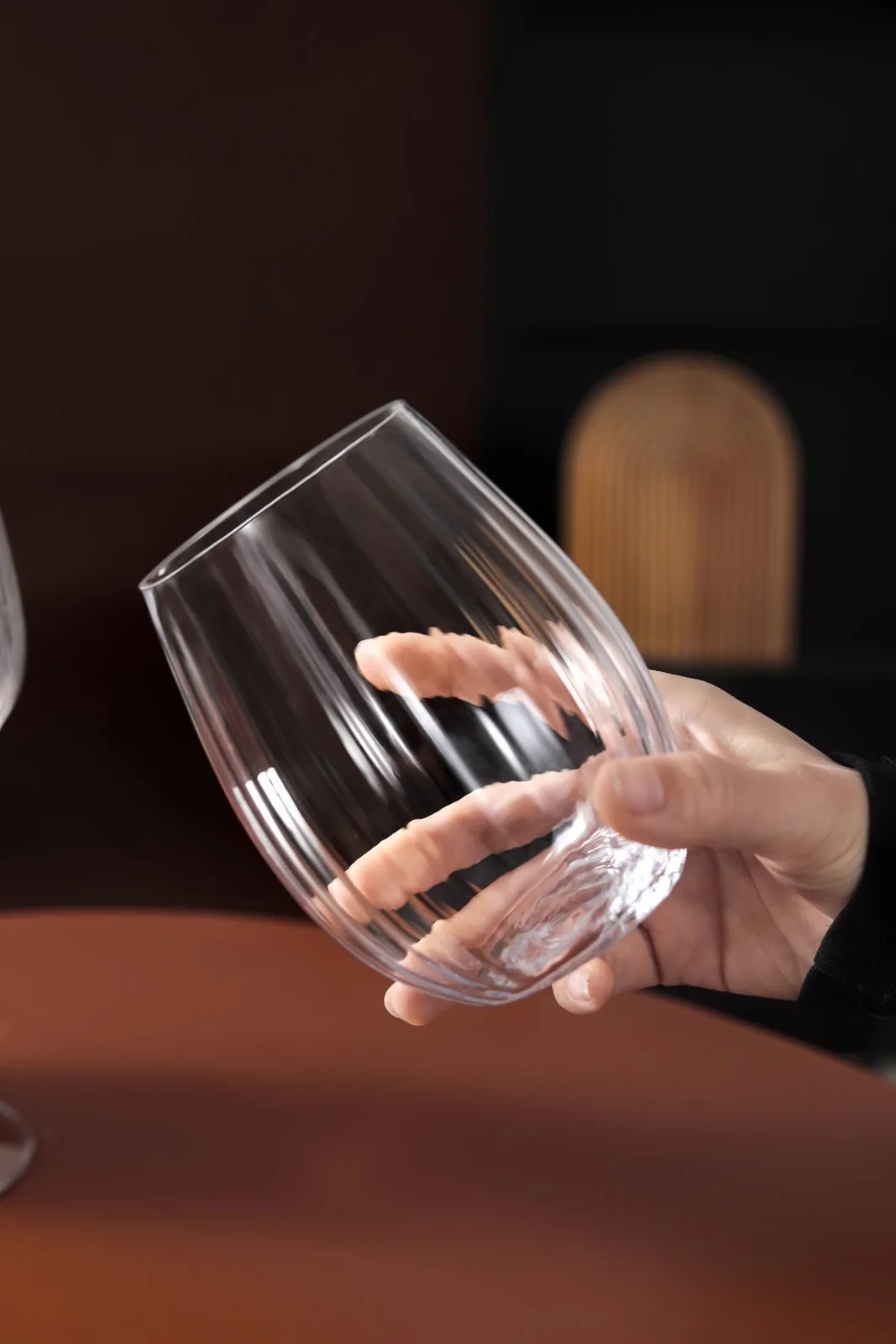 Hand-Blown Stemware Collection — Pumpkin Goblets Collection