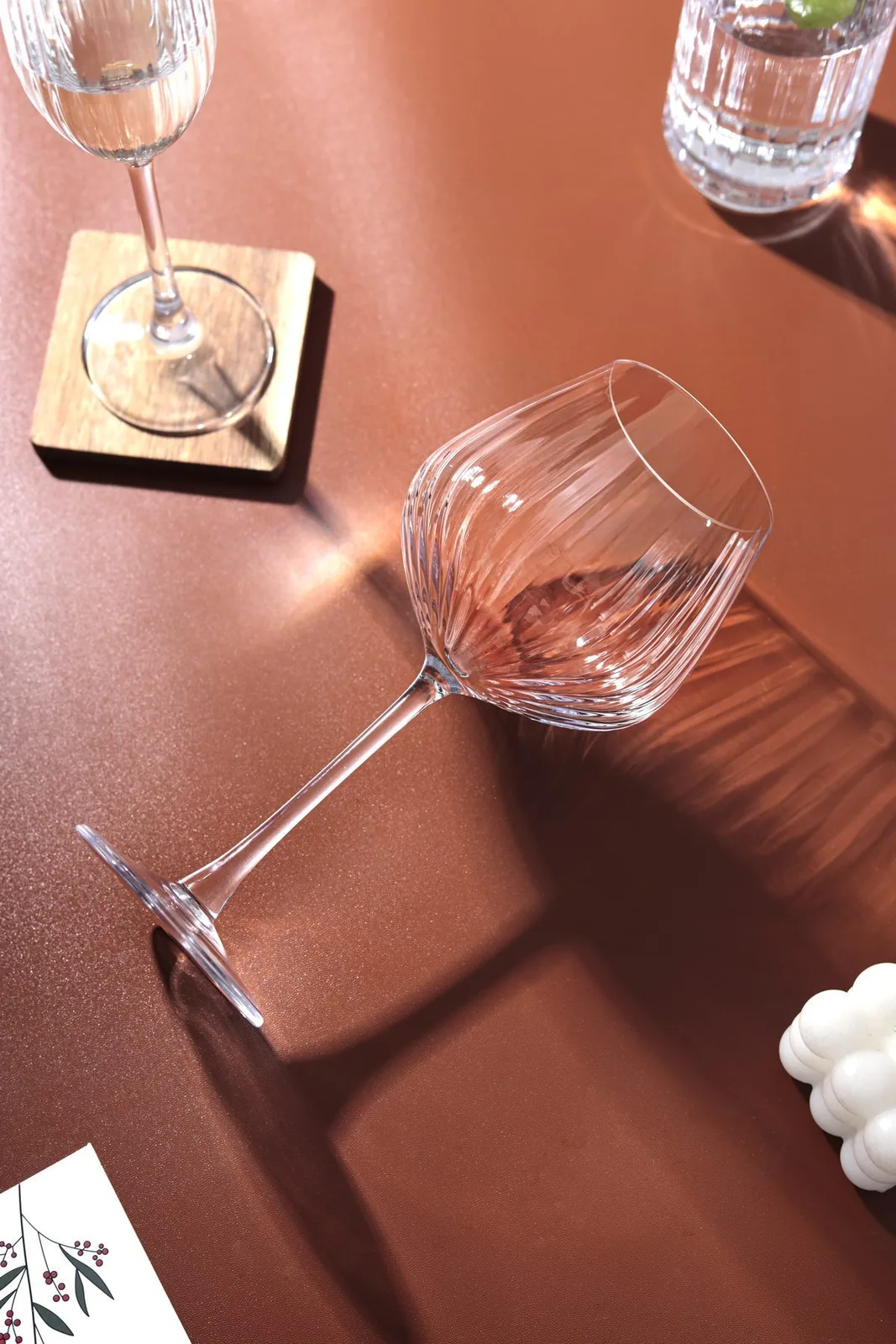 Hand-Blown Stemware Collection — Pumpkin Goblets Collection
