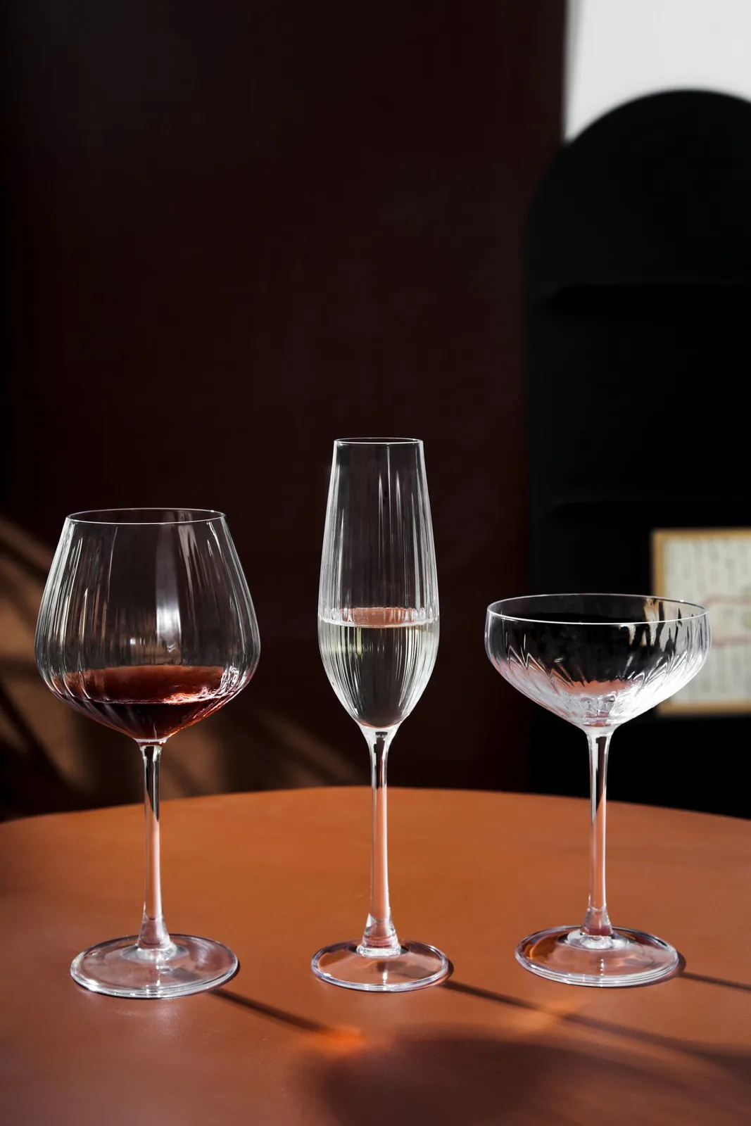 Hand-Blown Stemware Collection — Pumpkin Goblets Collection